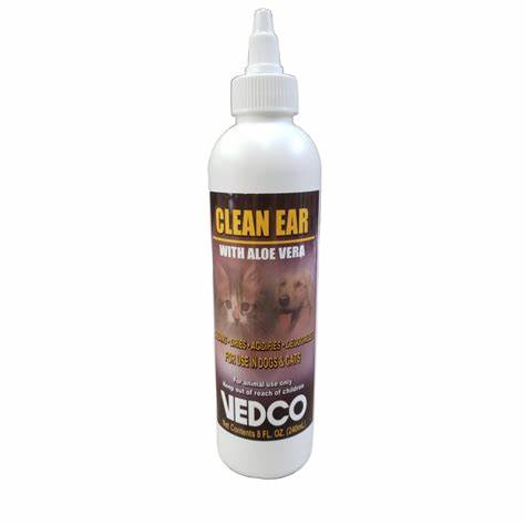 Vedco Clean Ear with Aloe Vera For Dogs & Cats - 8 oz - Ear & Eye Medicine 1