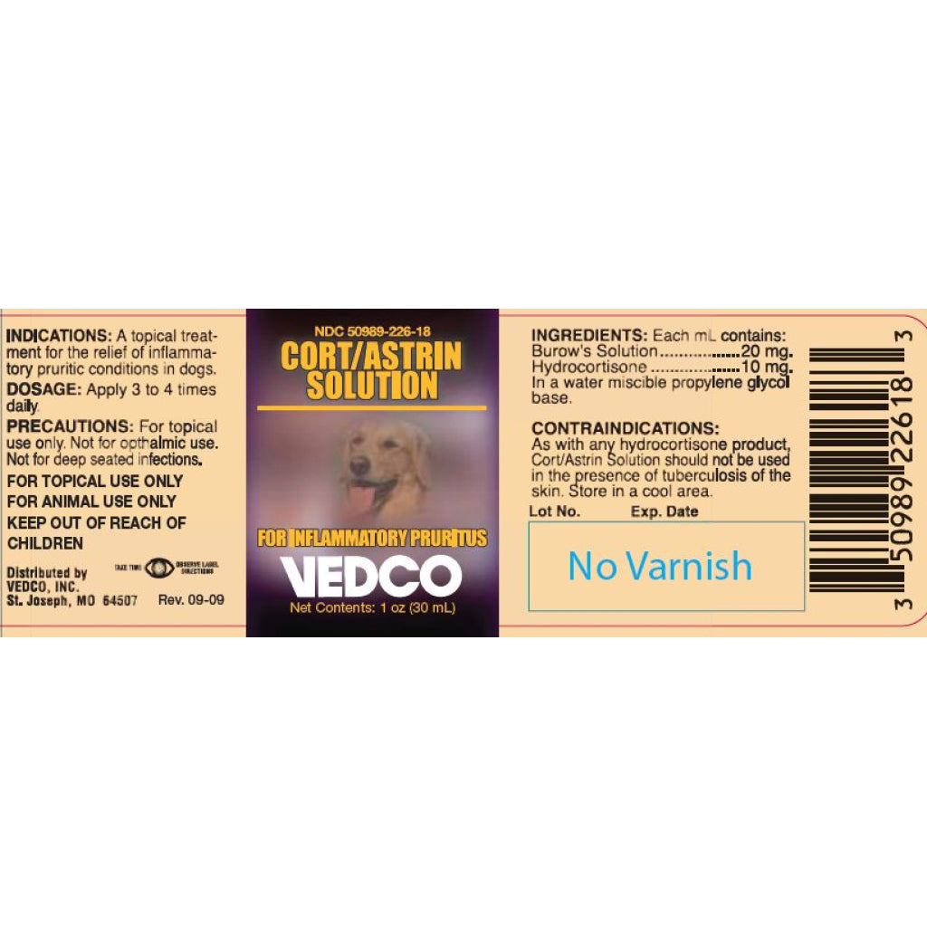 Vedco Cort/Astrin Solution for Dogs - Relieves Itching & Inflammation