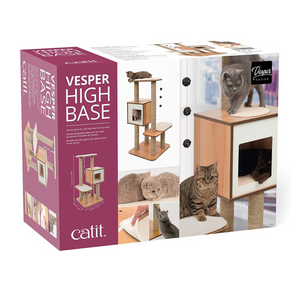 Vesper Walnut Cat Furniture with Very High Base - Cat Furniture Accessories 1