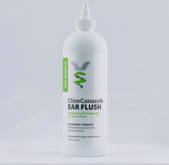 Vet Basics ChlorConazole Ear Flush for Dogs & Cats - 16-oz - Dog Ear Cleansers & Mites 4