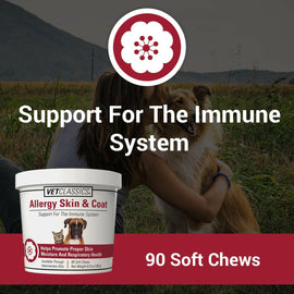 Vet Classics Allergy Skin & Coat Soft Chews for Dogs & Cats (90 chews) - Dog Supplements & Vitamins 2