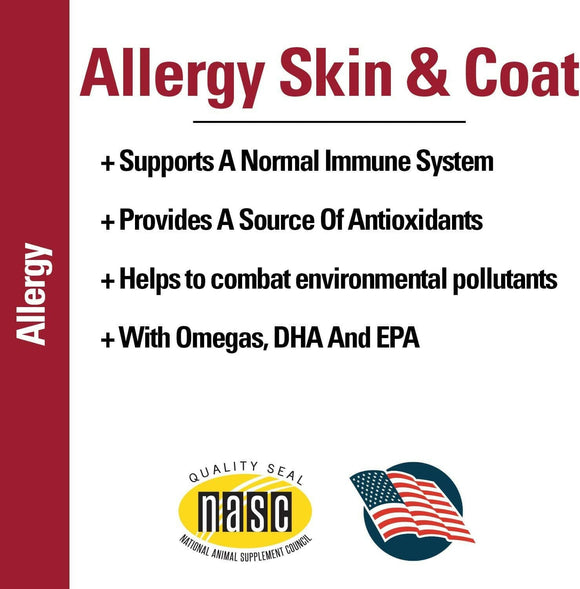 Vet Classics Allergy Skin & Coat Soft Chews for Dogs & Cats (90 chews) - Dog Supplements & Vitamins 4