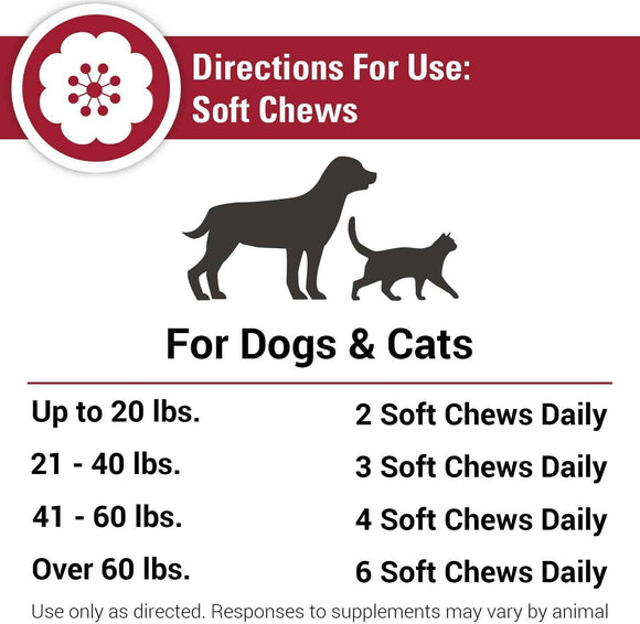 Vet Classics Allergy Skin & Coat Soft Chews for Dogs & Cats (90 chews) - Dog Supplements & Vitamins 6
