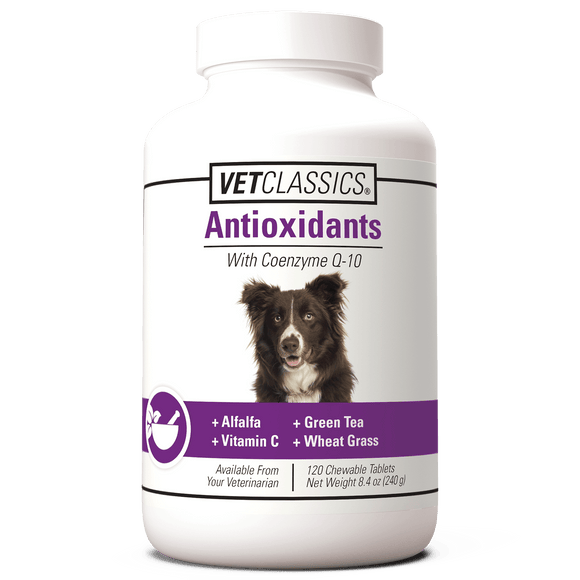 Vet Classics Antioxidants With Coenzyme Q-10 for Dogs (120 chewable tablets) - Dog Supplements & Vitamins 1