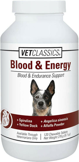 Vet Classics Blood & Energy for Dogs (120 Chew Tabs) - 1