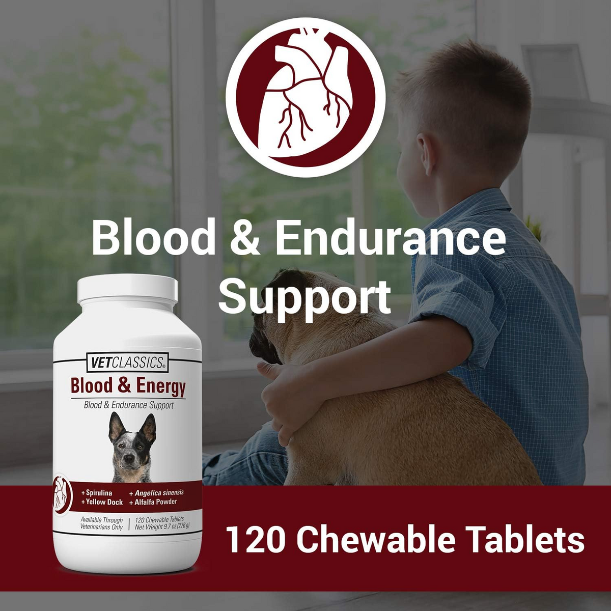 Vet Classics Blood & Energy for Dogs (120 Chew Tabs)
