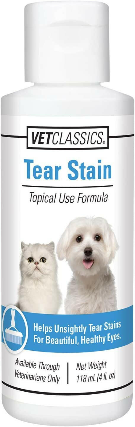 Vet Classics Tear Stain Topical Liquid for Dogs & Cats (4 oz) - 1