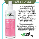 Vet Worthy Anti-Itch Spray for Dogs 8 oz - Dog Immune & Allergy Supplements 5
