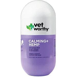 Vet Worthy Calming+ Hemp Soft Chews (30ct) - Dog Calming & Anxiety Supplements 1