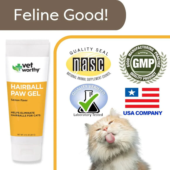 Vet Worthy Hairball Paw Gel for Cats 5-oz - Cat Laxatives & Hairball Treatments 3