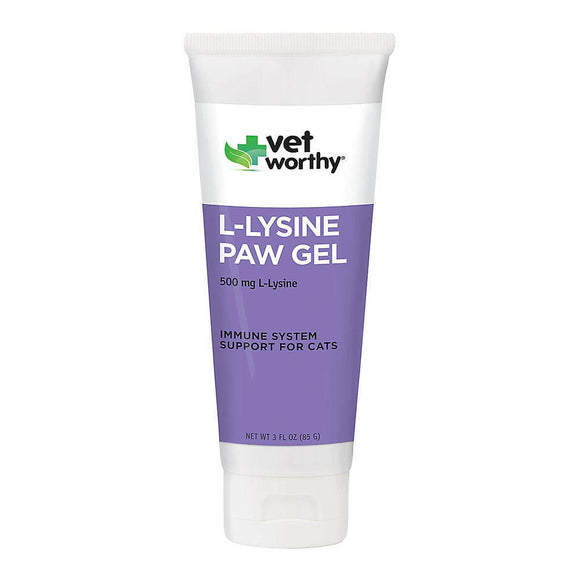 Vet Worthy L-Lysine Paw Gel for Cats 3 oz - Cat Supplements & Vitamins 1