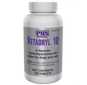 Vetadryl Chewable Tablets for Dogs & Cats, 10mg - 250 tablets