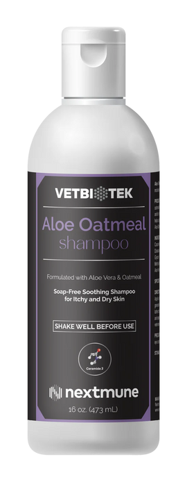 VetBiotek Aloe & Oatmeal Soothing Soap-Free Shampoo For Pets - 16-oz - Pet Shampoo & Conditioner 1