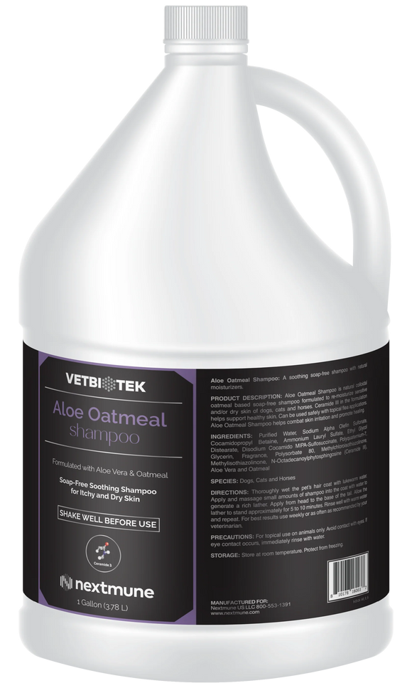 VetBiotek Aloe & Oatmeal Soothing Soap-Free Shampoo For Pets - Gallon - Pet Shampoo & Conditioner 2