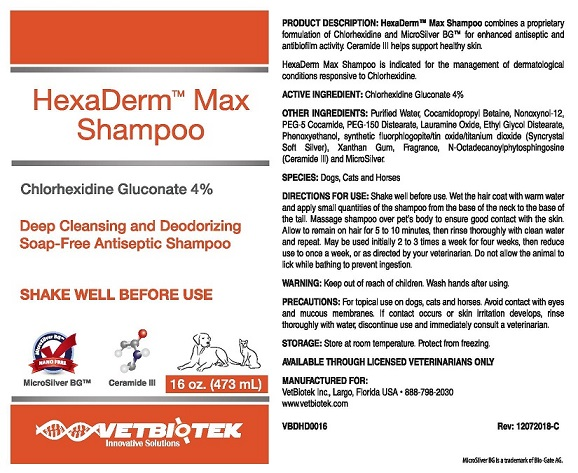 VetBiotek HexaDerm Max Soap-Free Antiseptic Shampoo For Pets - Pet Shampoo & Conditioner 2