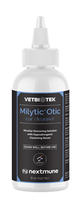 VetBiotek Milytic Otic Ear Cleanser & Dewaxing Solution For Dogs & Cats (8 oz) - Ear Cleanser & Dewaxing Solution 1