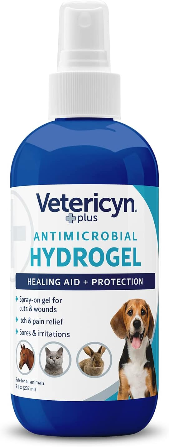 Vetericyn Plus Antimicrobial Wound & Skin Hydrogel Spray For Pets - 8 oz bottle - Wound Care 8