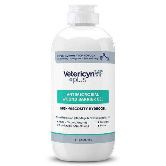 Vetericyn VF Plus Antimicrobial Wound Barrier Hydrogel for Pets - 8 oz bottle - Wound Care 4