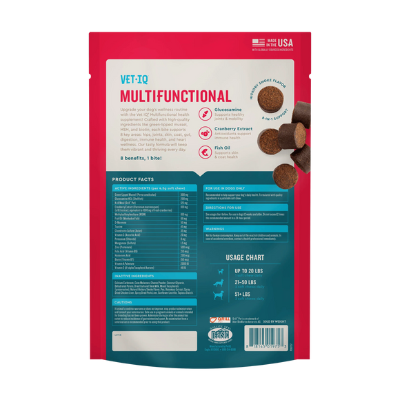 VetIQ 8-in-One Multi Functional Supplement for Dogs (60 soft chews) - Dog Multi-Vitamins 4