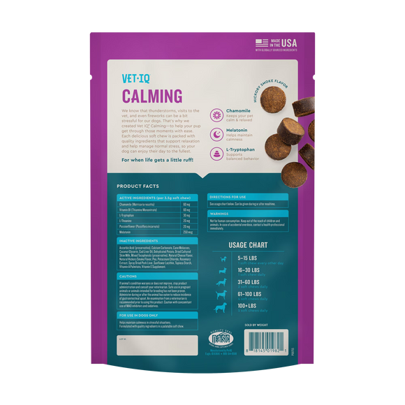 VetIQ Calming Soft Chew Supplement for Dogs (60 soft chews) - Dog Calming & Anxiety Supplements 3