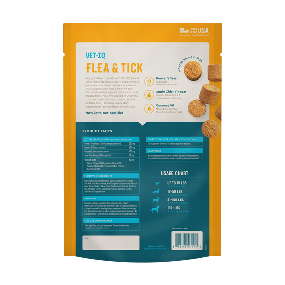 VetIQ Flea & Tick Support for Dogs (60 soft chews) - Dog Flea & Tick 3