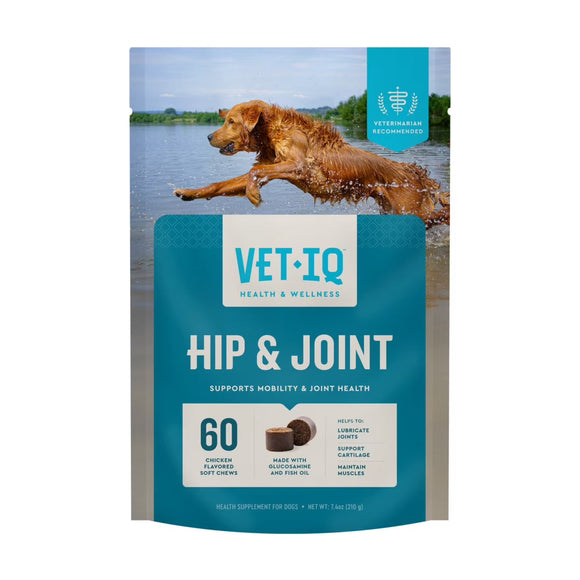 VetIQ Hip & Joint Soft Chew Supplement for Dogs (60 count) - Joint Supplement 1