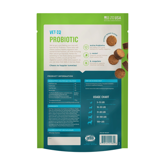 VetIQ Probiotic Soft Chew Supplement for Dogs (60 soft chews) - Probiotic Supplement 4