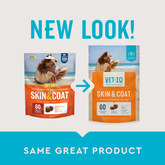 VetIQ Skin & Coat Soft Chew Supplement for Dogs (60 soft chews) - Dog Skin & Coat Supplements 2