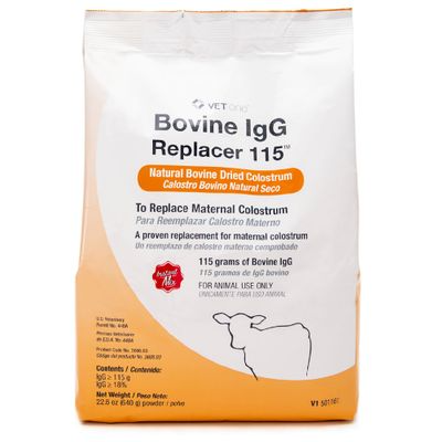 VetOne Bovine IgG Replacer 115 Natural Bovine Dried Colostrum (640 gm) - Livestock Supplements 1