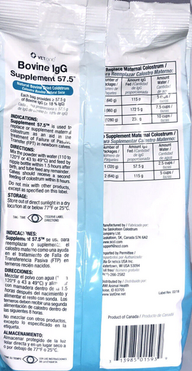 VetOne Bovine IgG Supplement 57.5 Natural Bovine Dried Colostrum (320 gm) - Farm Animal Health & Wellness 2