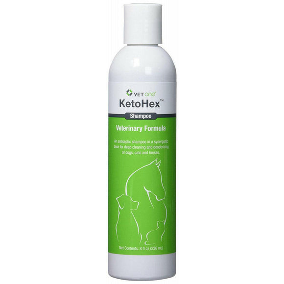 VetOne KetoHex Antiseptic Shampoo for Dogs Cats and Horses - 8-oz - medicated shampoo 4