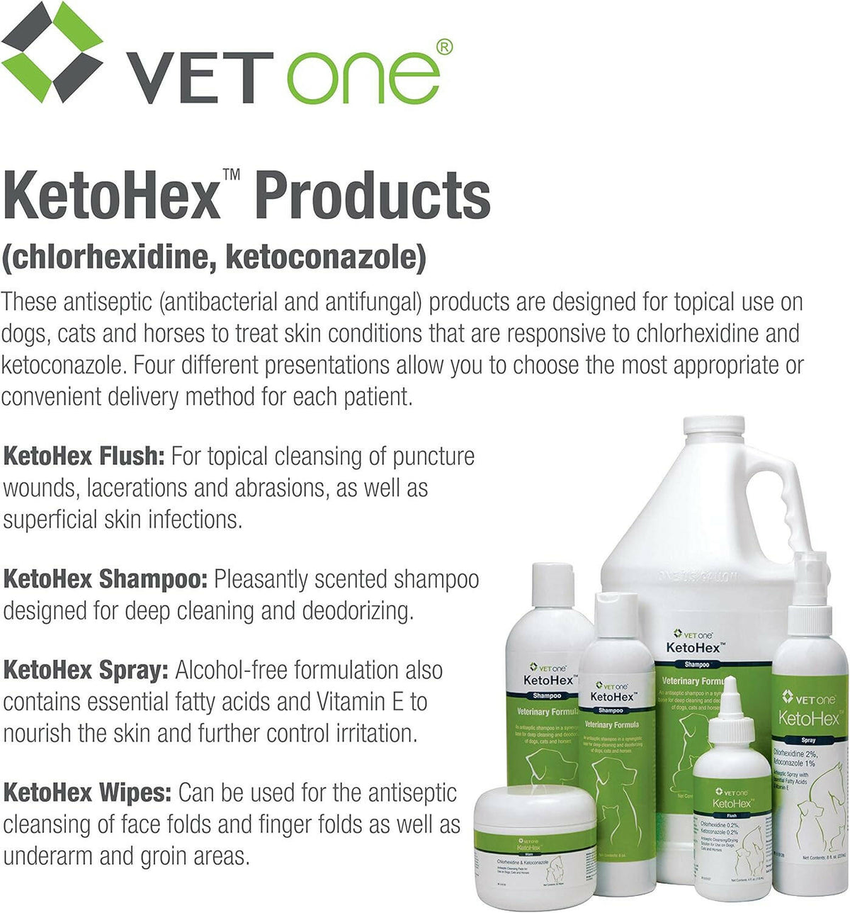 VetOne KetoHex Antiseptic Spray for Dogs, Cats & Horses