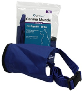 VetOne Nylon Padded Canine Muzzle X-Large (60-80 lbs) - Dog Muzzles 1