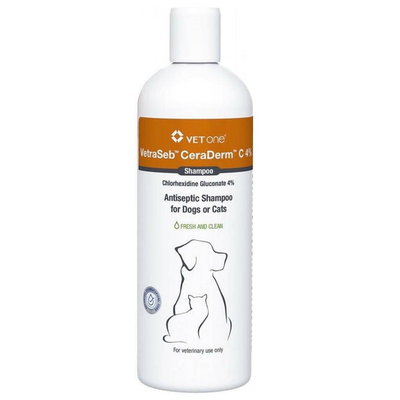 Vetraseb shampoo comes in a 8 oz and 16 oz bottle