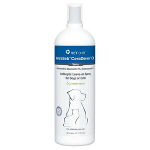 VetraSeb CeraDerm CK Antiseptic Spray for Cats & Dogs (8 oz)