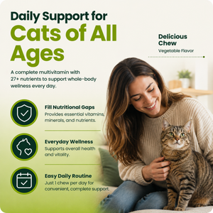 VetriScience 27+ Active Health NuCat Multivitamin Tablets for Cats (90 Chewable Tablets) - Cat Vitamins & Supplements 2