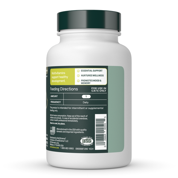 VetriScience 27+ Active Health NuCat Multivitamin Tablets for Cats (90 Chewable Tablets) - Cat Vitamins & Supplements 10