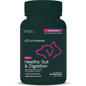 VetriScience Acetylator Digestive Supplement for Cats & Dogs (120 caps) - Pet Vitamins & Supplements 1