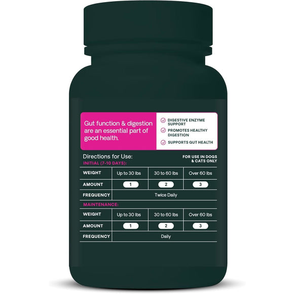 VetriScience Acetylator Digestive Supplement for Cats & Dogs (120 caps) - Pet Vitamins & Supplements 4