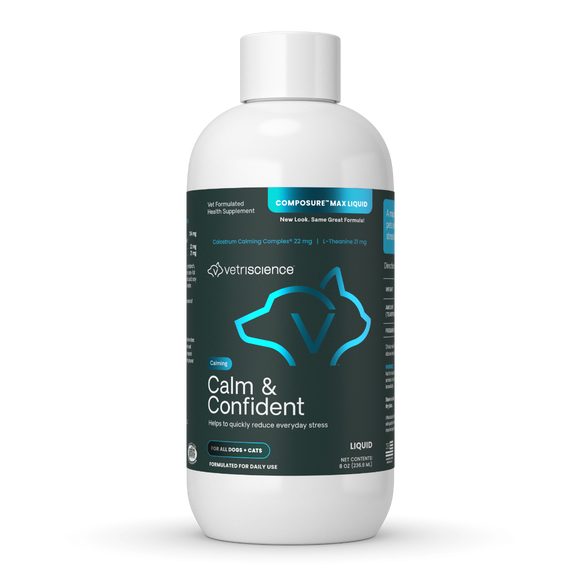 VetriScience Composure Liquid Calming Supplement for Cats & Dogs (8 oz) - Dog Supplements & Vitamins 1