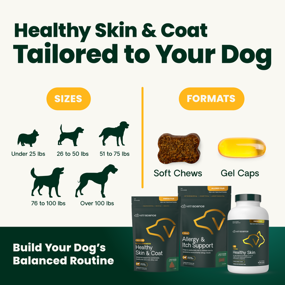 VetriScience Derma Strength Skin & Coat Supplement for Dogs (70 soft chews) - Dog Supplements & Vitamins 8