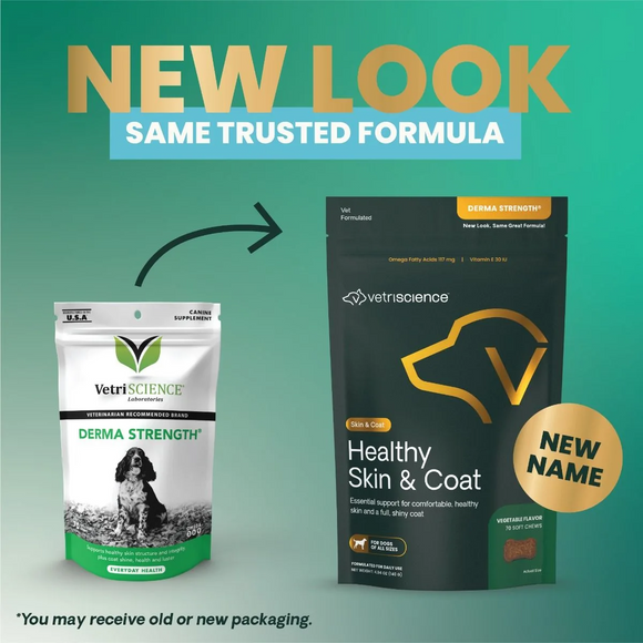 VetriScience Derma Strength Skin & Coat Supplement for Dogs (70 soft chews) - Dog Supplements & Vitamins 2