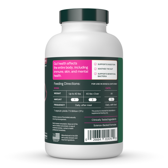 VetriScience Extra Strength Gut Health Vetri Mega Probiotic Capsules for Dogs & Cats - Dog Supplements & Vitamins 17