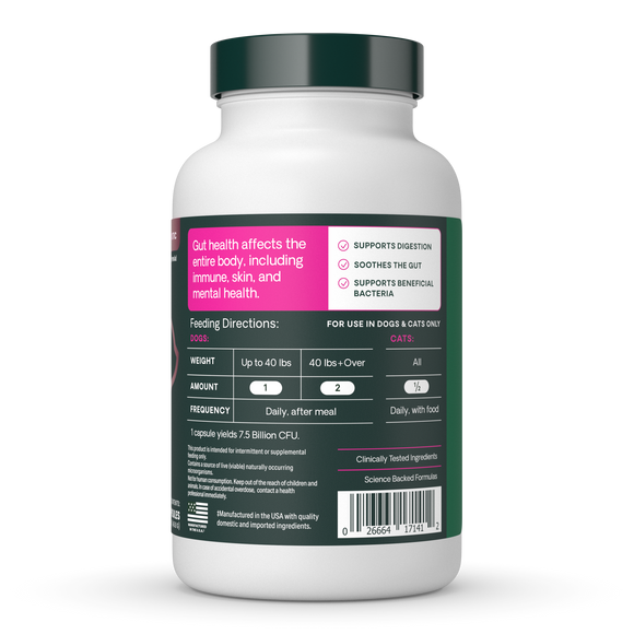 VetriScience Extra Strength Gut Health Vetri Mega Probiotic Capsules for Dogs & Cats - Dog Supplements & Vitamins 3