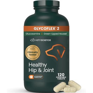 VetriScience GlycoFlex 2 Joint Supplement for Dogs (120 chewable tablets) - Dog Supplements & Vitamins 1