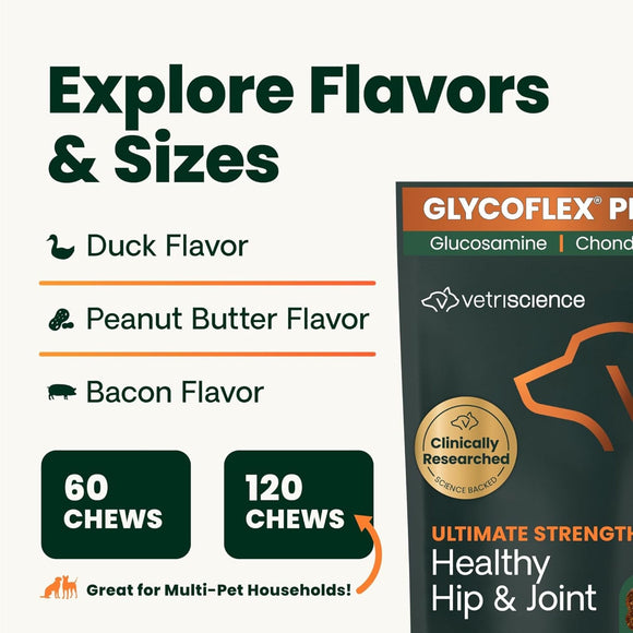 VetriScience GlycoFlex Plus Joint Supplement for Dogs (120 chewable tablets) - Dog Supplements & Vitamins 10