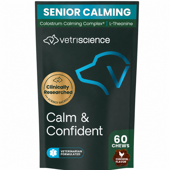 VetriScience Golden Years Calm & Confident Behavior Chew Supplement for Senior Dogs (60 chews) - Dog Supplements &