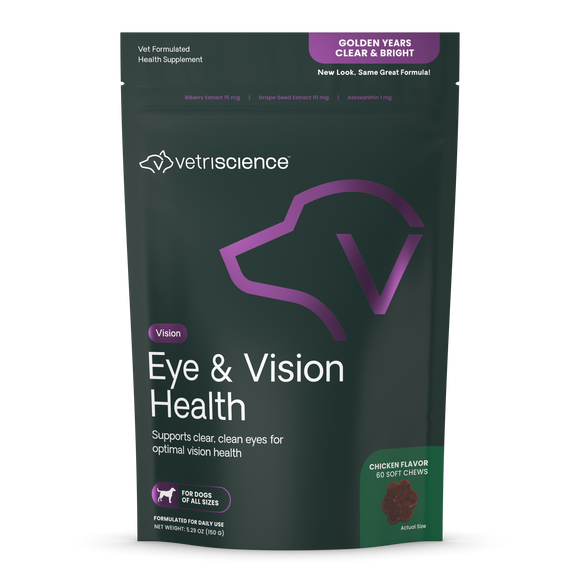 VetriScience Golden Years Clear and Bright Eye Health for Senior Dogs (60 soft chews) - Dog Supplements & Vitamins 1