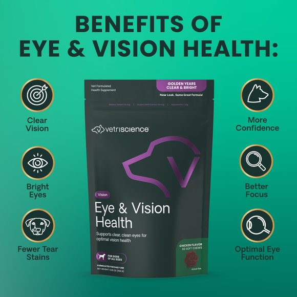 VetriScience Golden Years Clear and Bright Eye Health for Senior Dogs (60 soft chews) - Dog Supplements & Vitamins 5