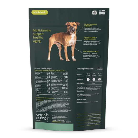 VetriScience Golden Years Energize and Thrive Multivitamin for Senior Dogs (60 soft chews) - Dog Supplements & Vitamins